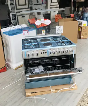 Ferre 60x90 Gas Oven 2 Electric + 4 Gas Cooker(Gray)