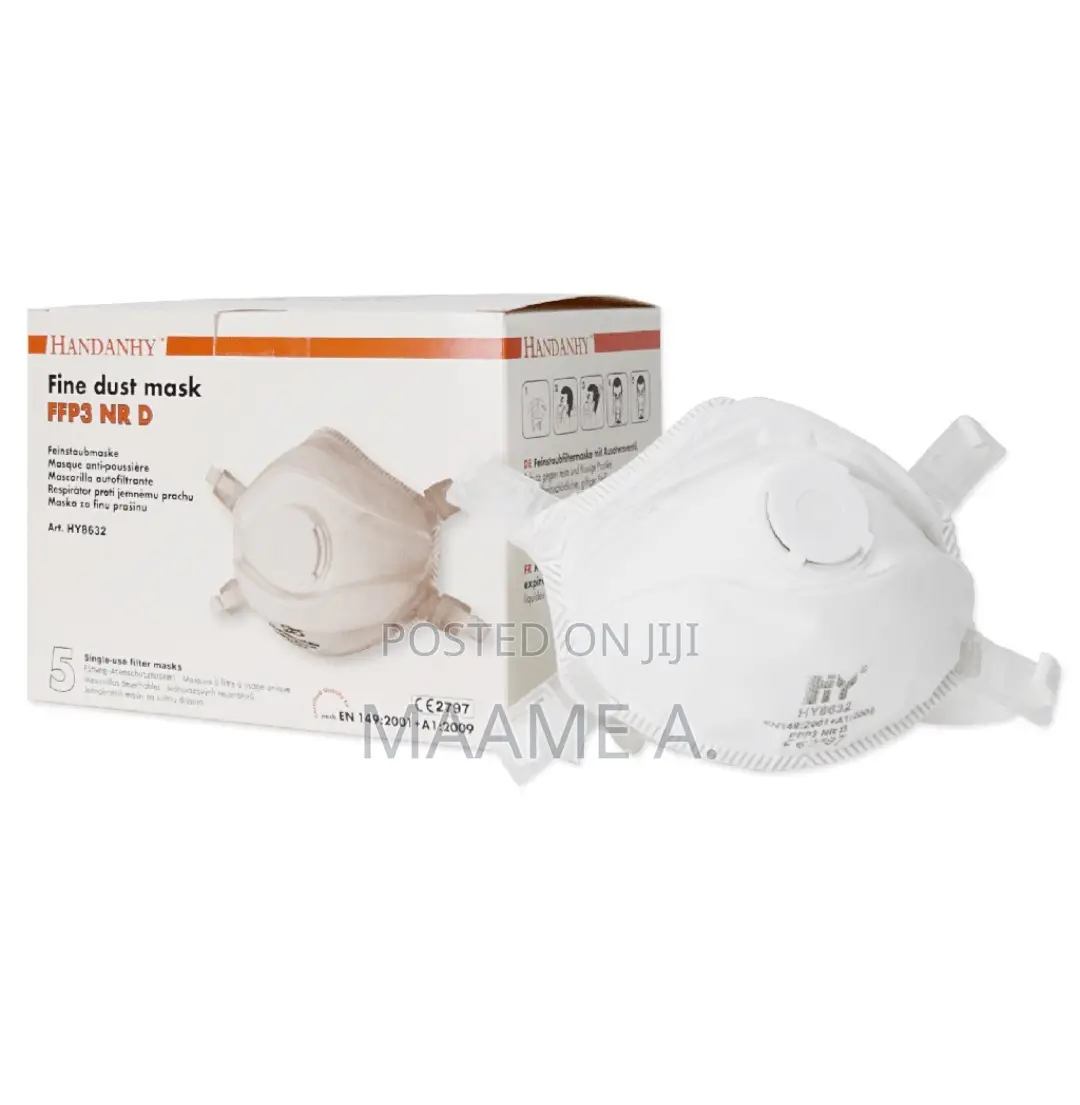 60 White Disposable Dust Mask. Ffp3 N R D