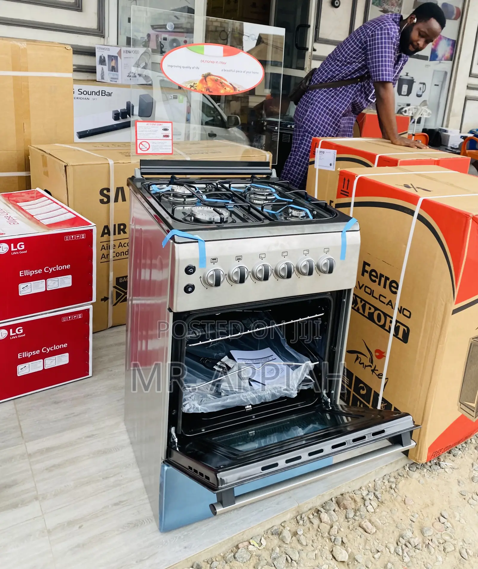 Lovely Ferre 60x60(Smart)Gas Oven 4 Burner Wir