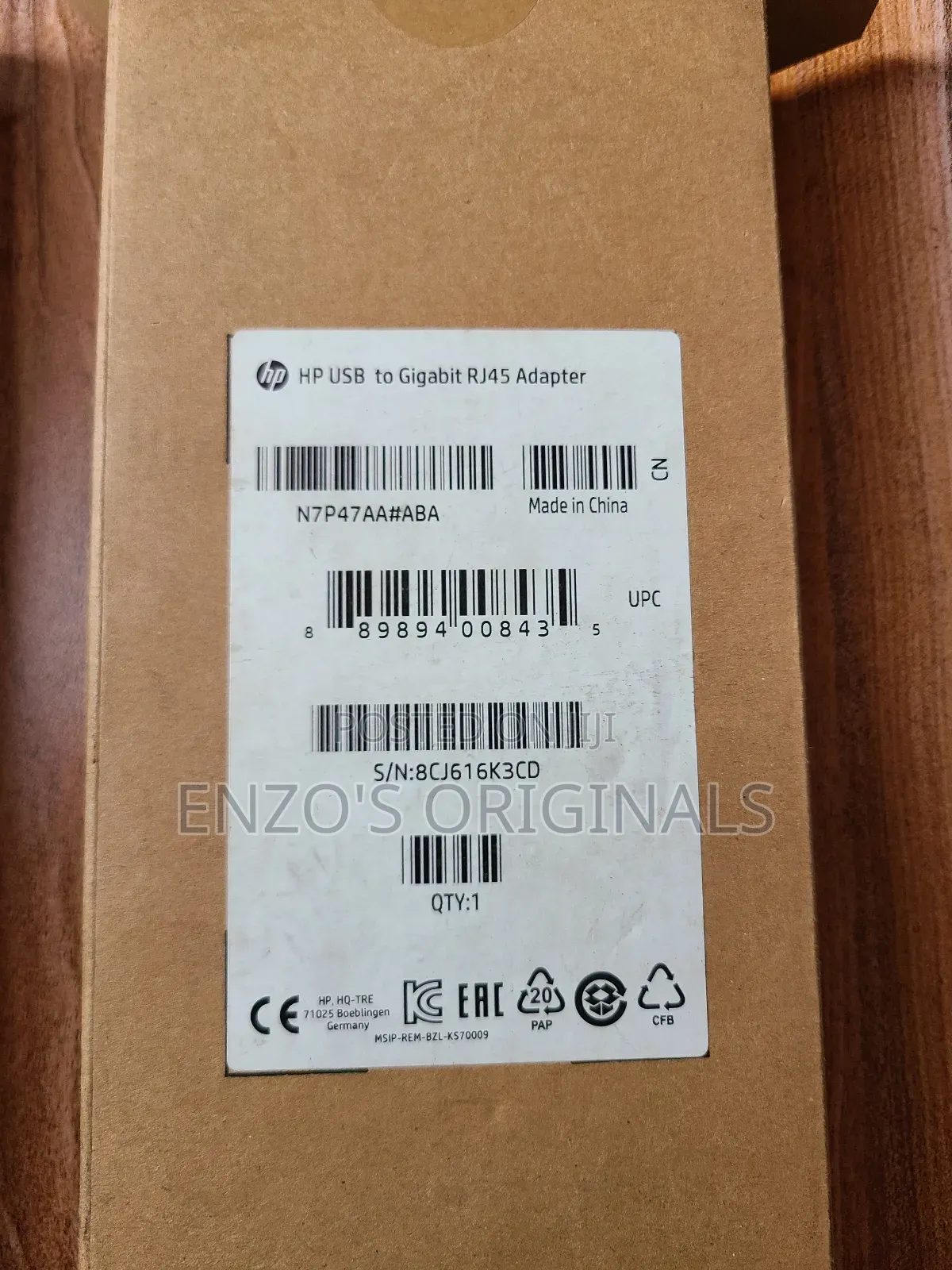 Original Hp Usb 3.0 To Gigabit Lan Rj45 Adapter Cable Internet