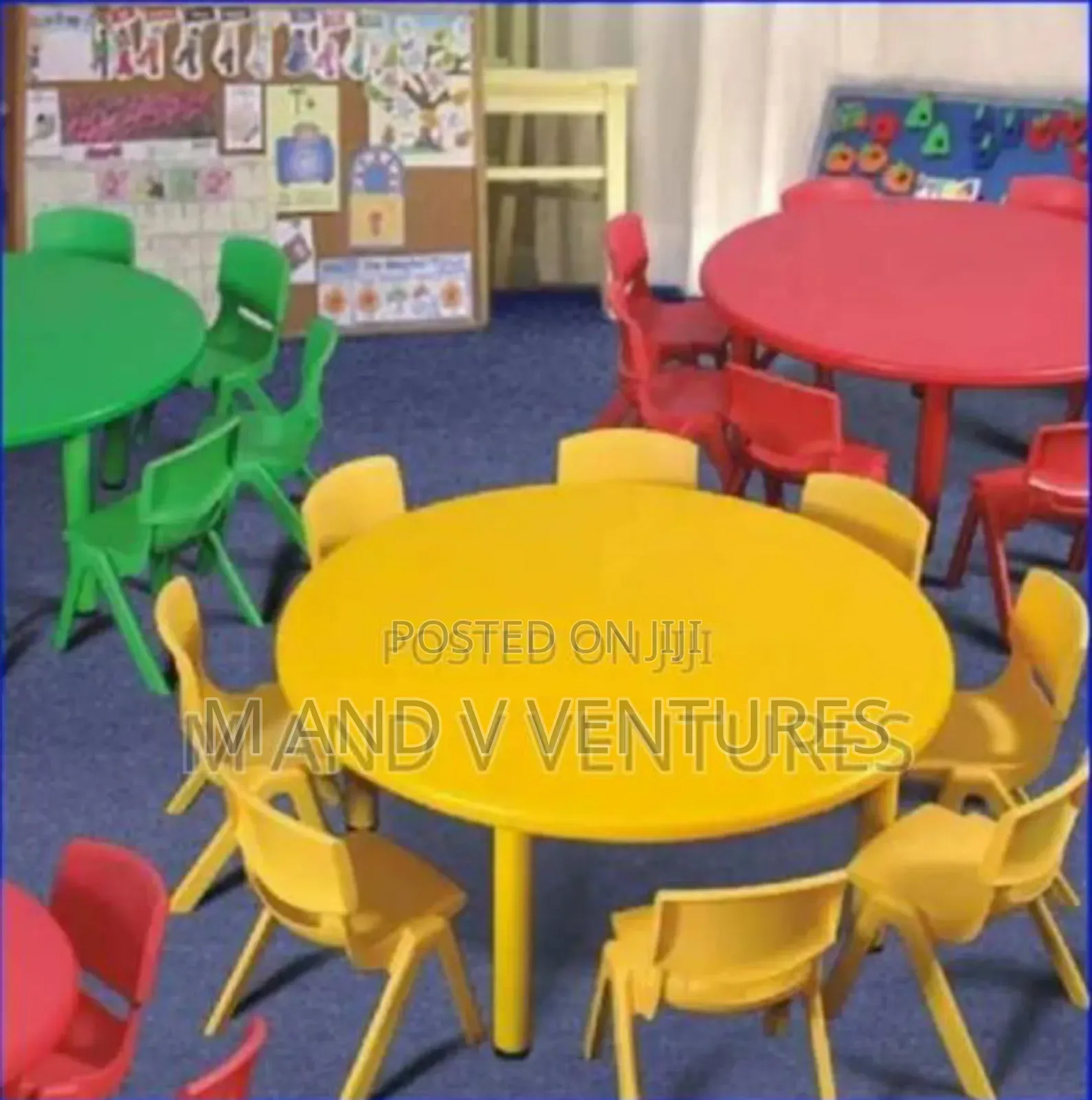Cute Kids Study Table Round Shape