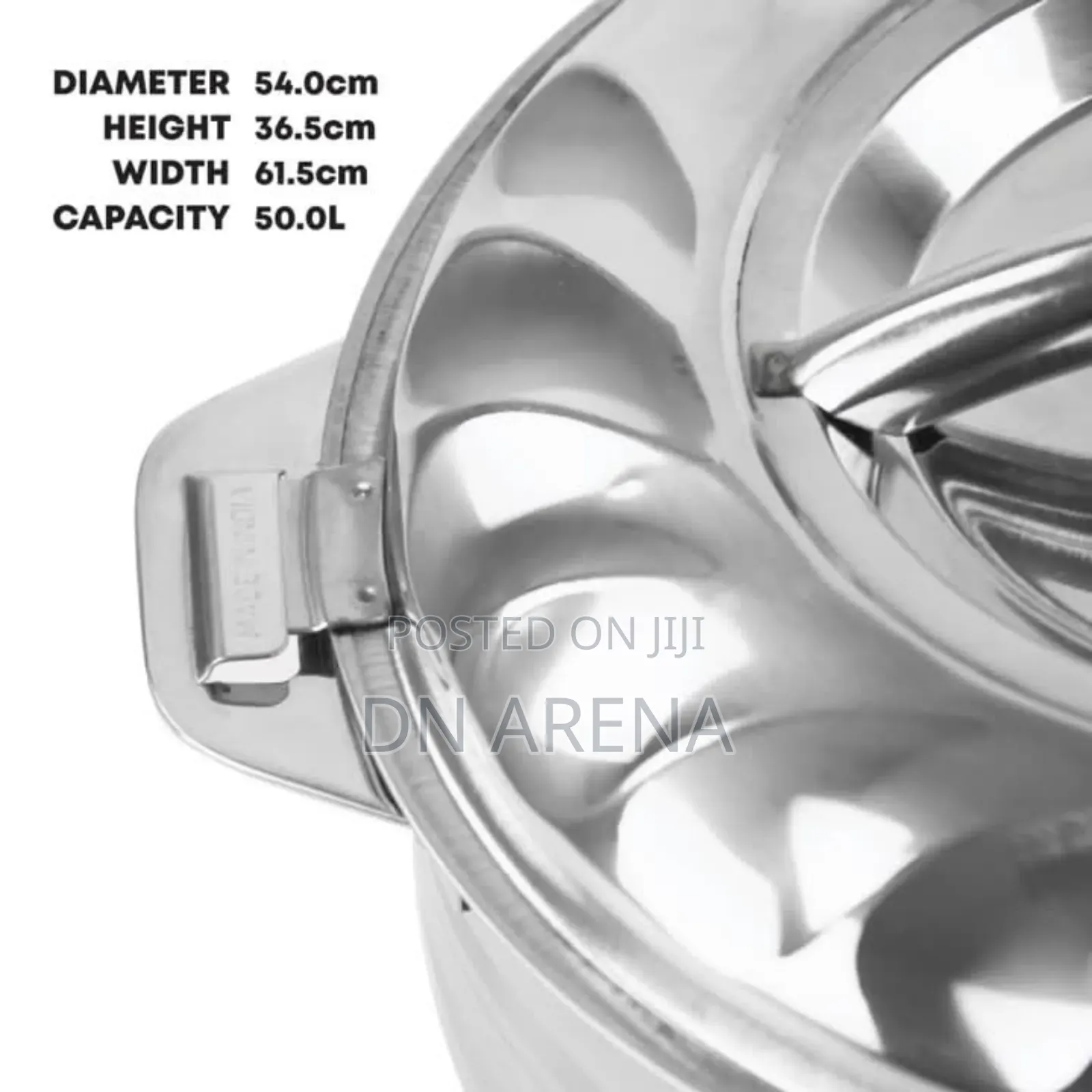 50littres Jumbo Stainless Steel Casserole