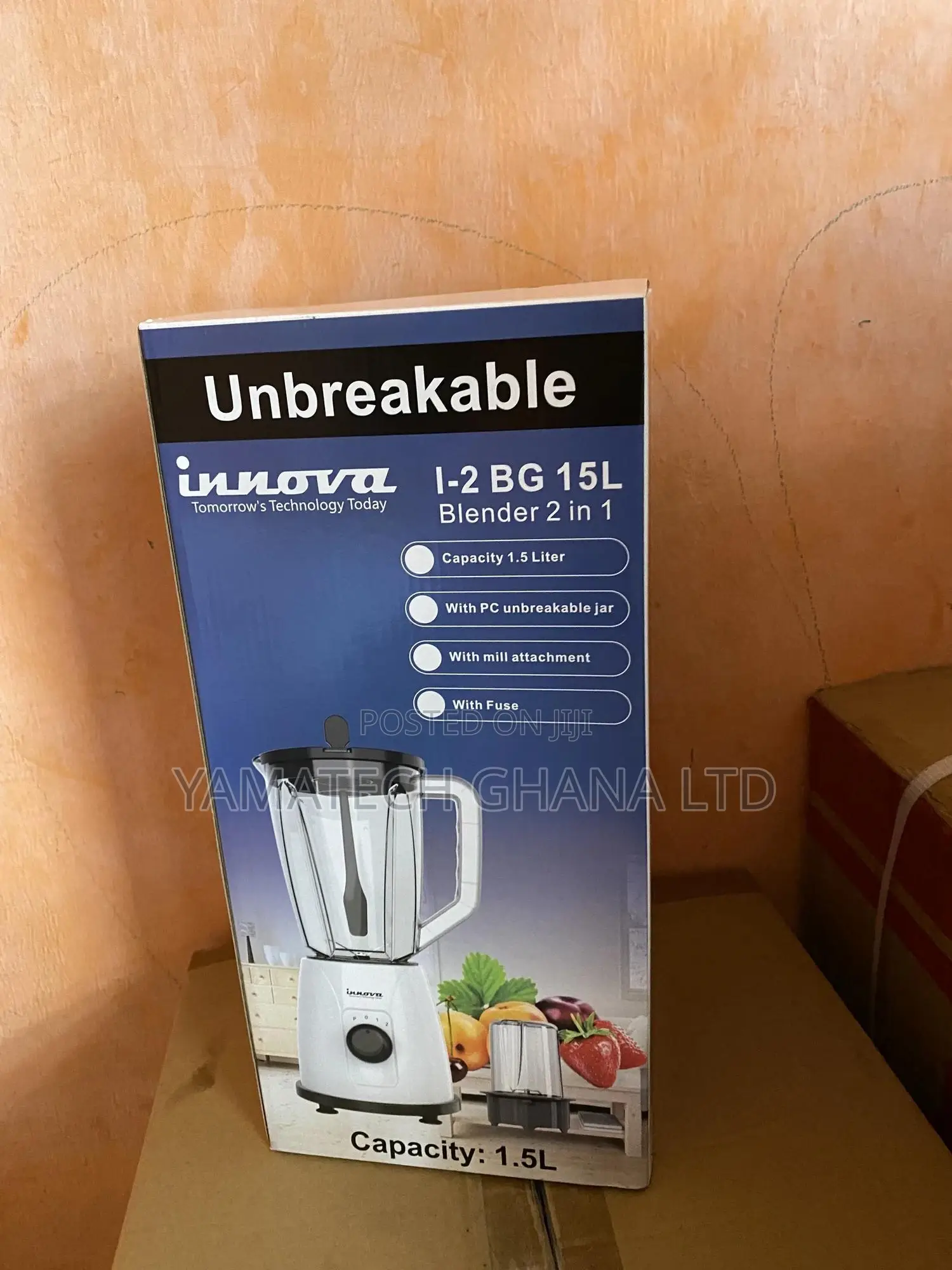 Innova 2 in 1 Quality Blender With Unbreakable Jar 1.5litre