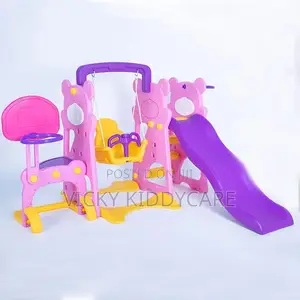 Toddler Swing / Slide Play Set - Basketball Hoop - Soccer