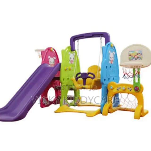 Toddler Swing / Slide Play Set - Basketball Hoop - Soccer