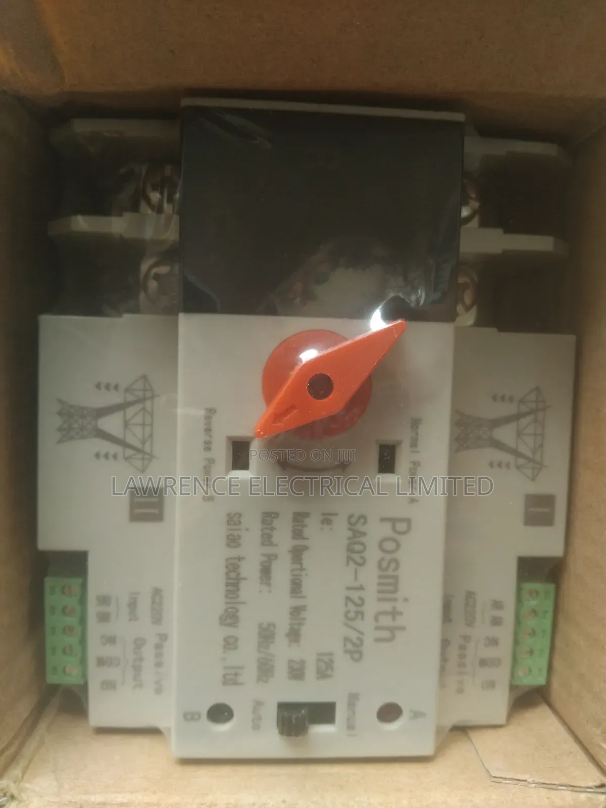 2pole Change Over ATS Switch 125amps
