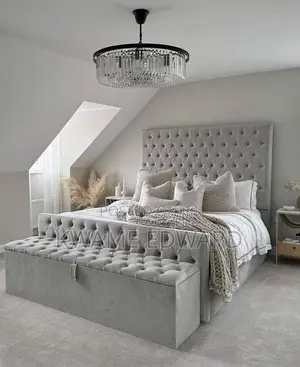Queen Size Bed Frame and Ottoman