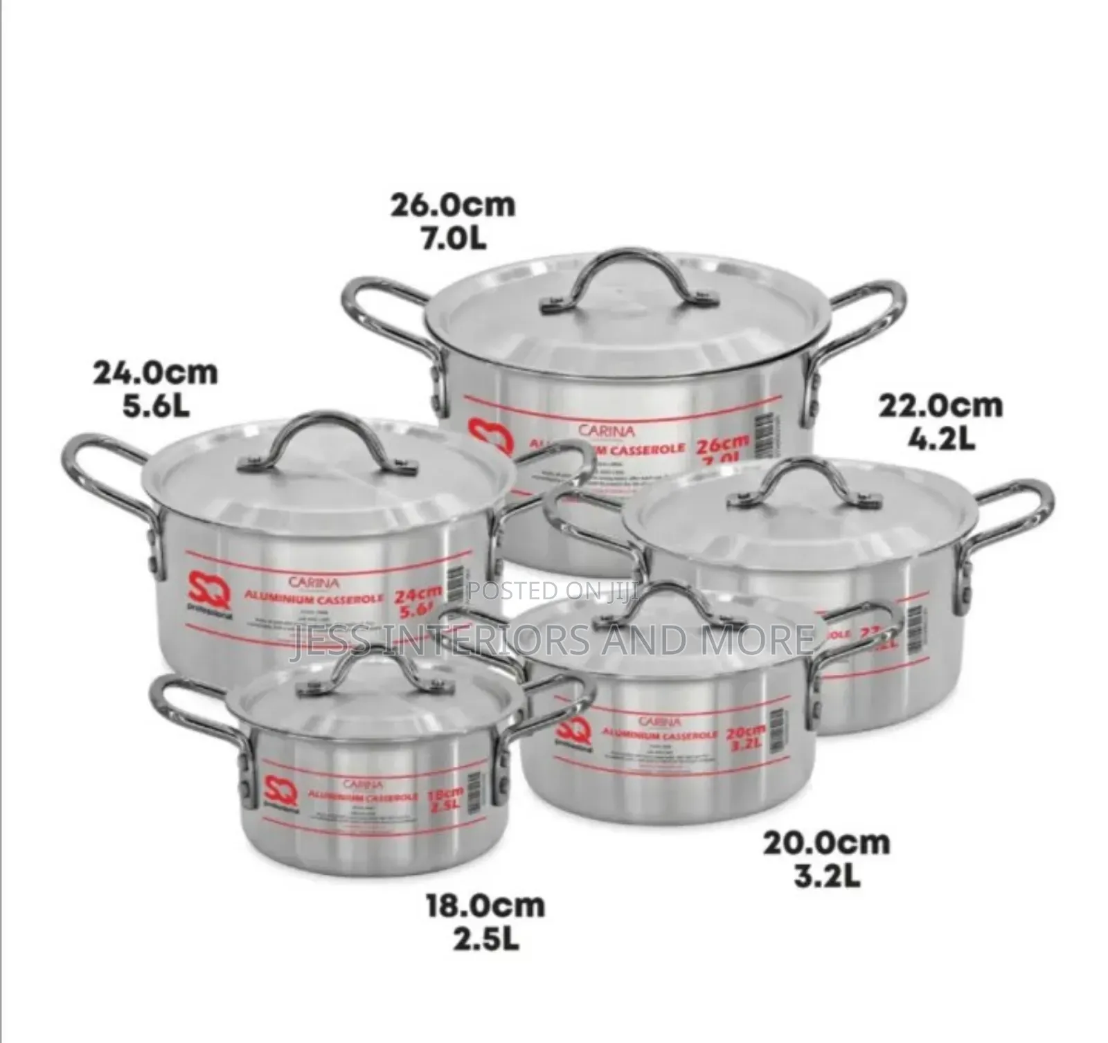 SQ Professional 5-PCS Aluminium Cookware