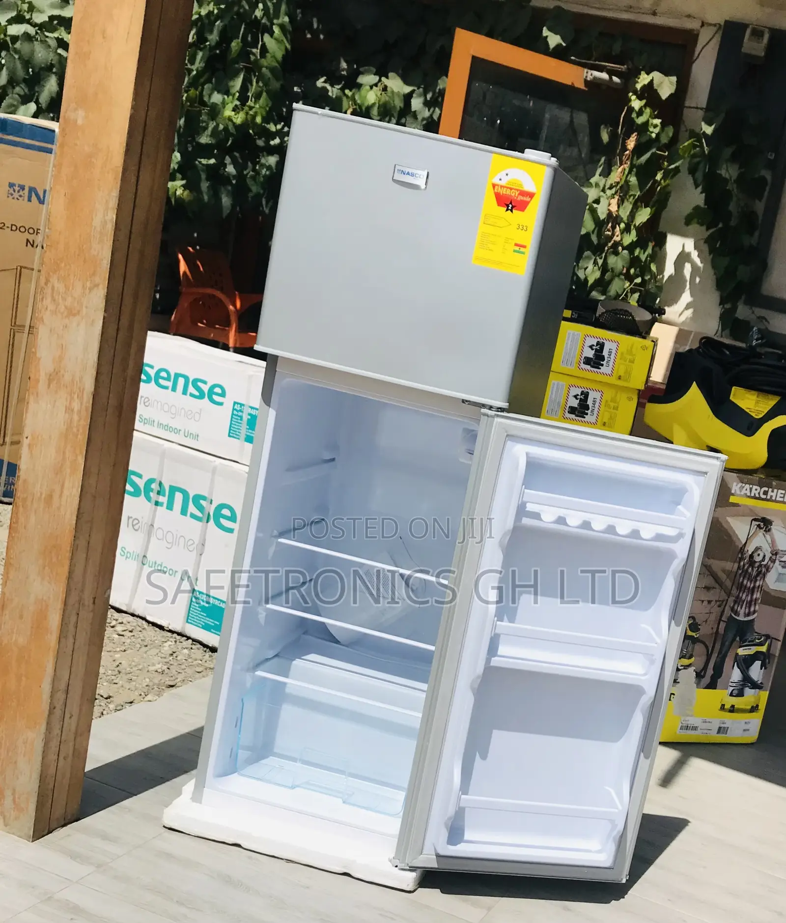 Get Authentic Nasco Topfreezer Doubledoor Gray Nas-13fl