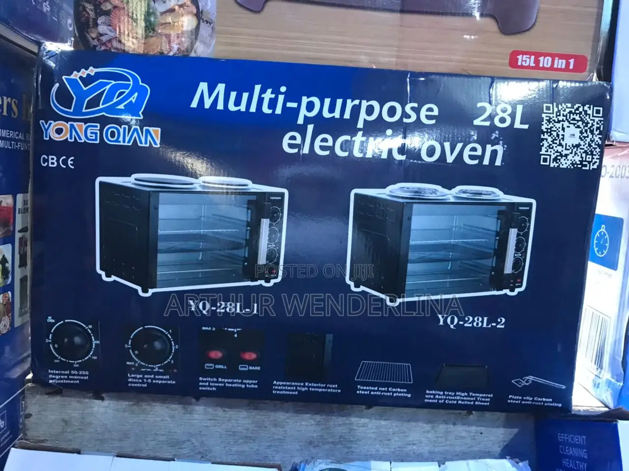 28liters Youn Qian Oven With 2 Hot Plate on Top