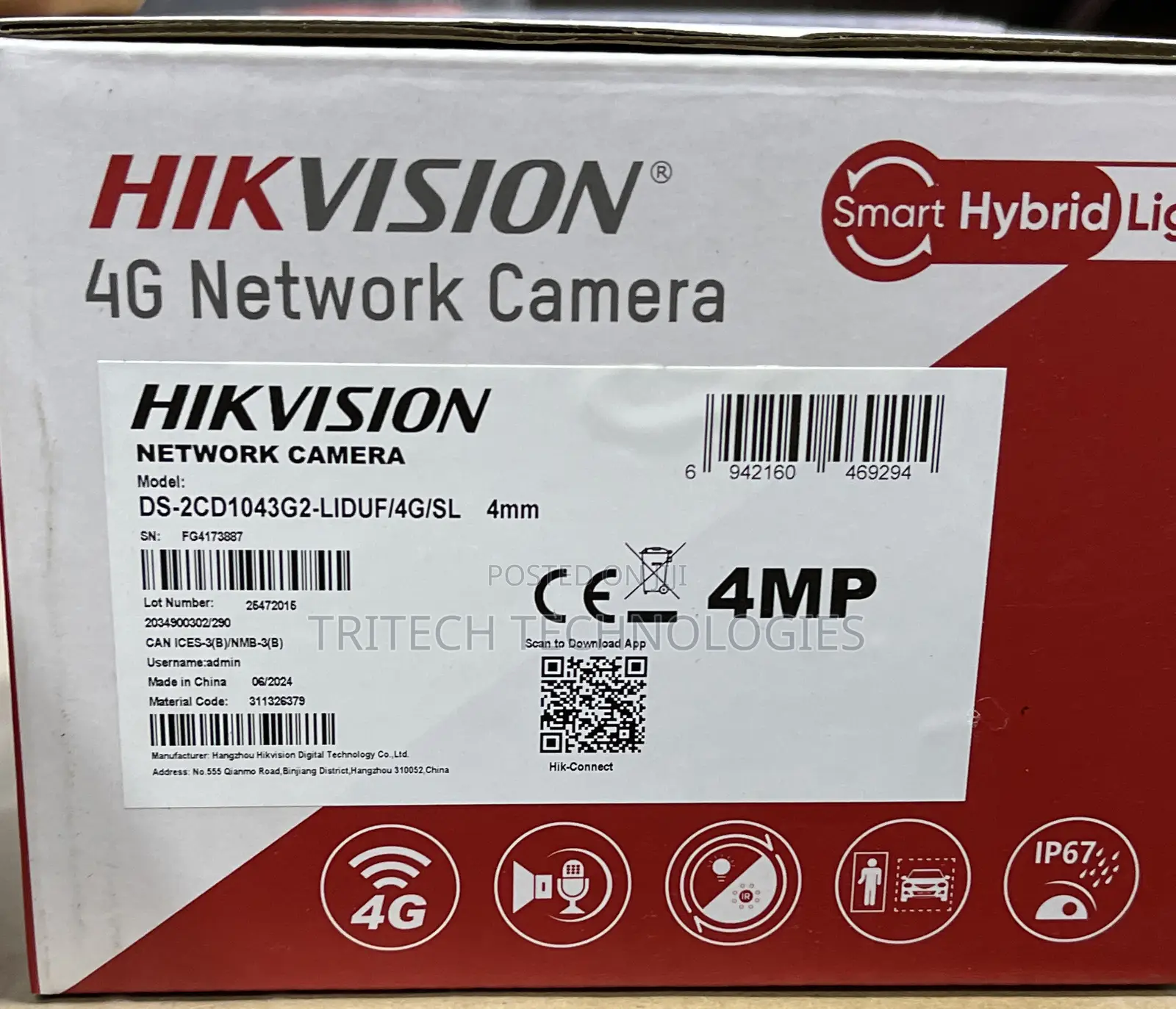 Hikvision Ip 4g Sim 4mp Smart Hybrid Full Color 2way Audio