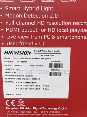 Hikvision 8ch Kit Full Color+Audio+1tb HDD NEW MODEL