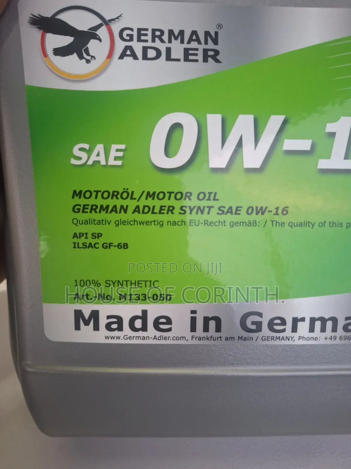 0W16 German Adler Synthetin Engine Oil