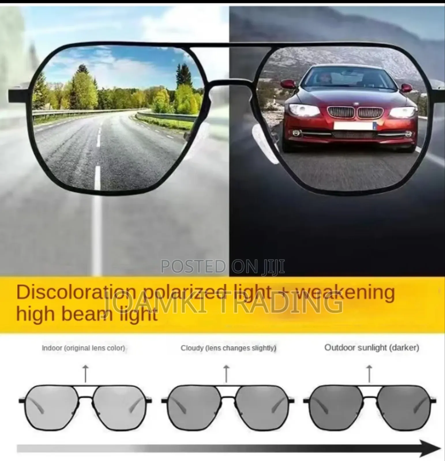 Photochromic UV Protection, Anti Glare Glasses Unisex