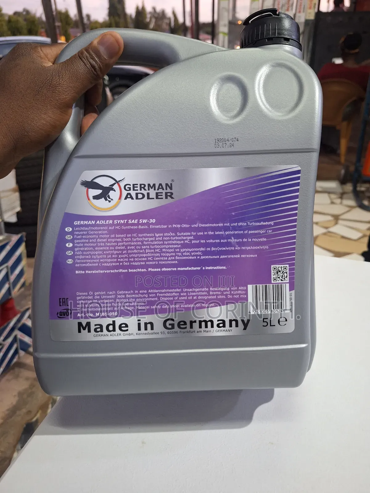 5w30 German Adler Synthetic Engine Oil 5l