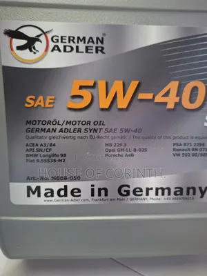 5w40 German Adler Synthetic Engine Oil 5l
