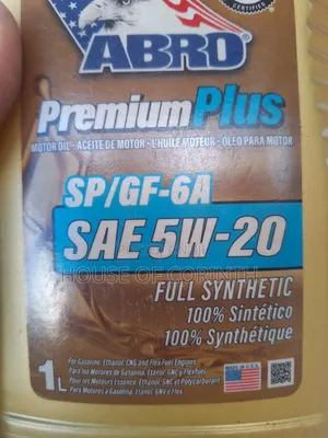 5W20 ABRO-USA, Synthetic Engine Oil 1L