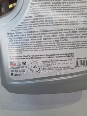 5W20 Synthetic Engine Oil. ABRO-USA 5L