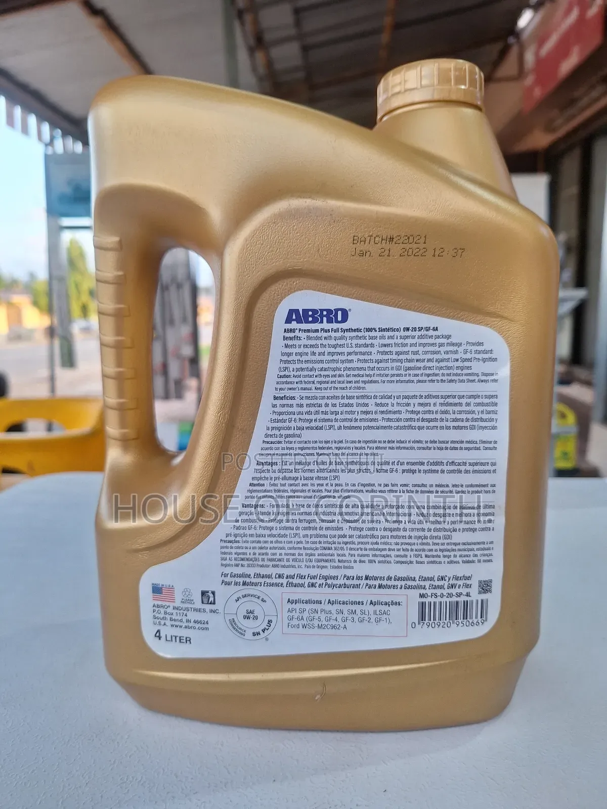0W20 Synthetic Engine Oil. ABRO-USA 4L