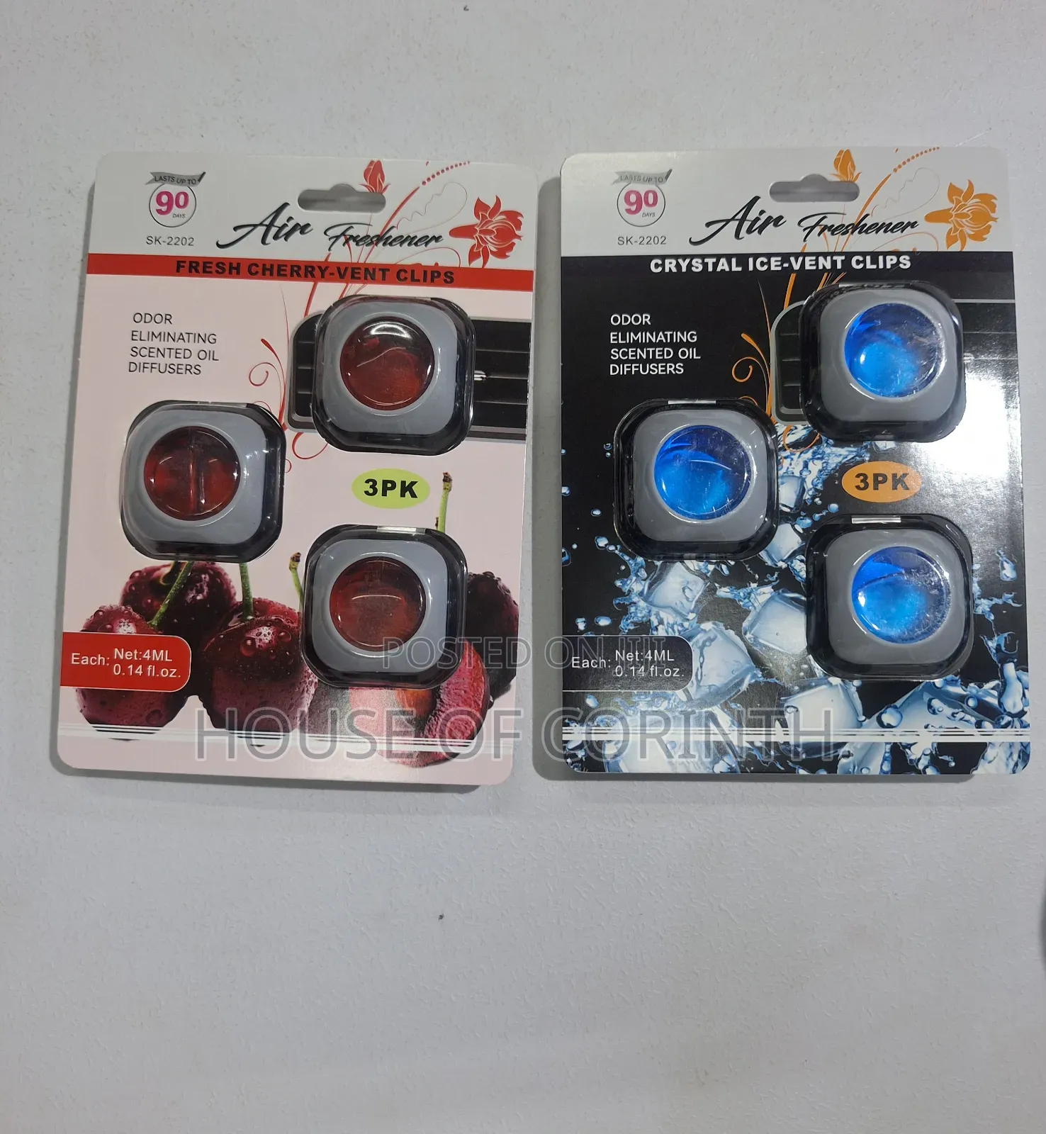 Air Freshener- Air Vent, 3 Pack