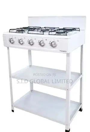 Nasco 5 Burner Gas Stove Nasgs-K5bw-S