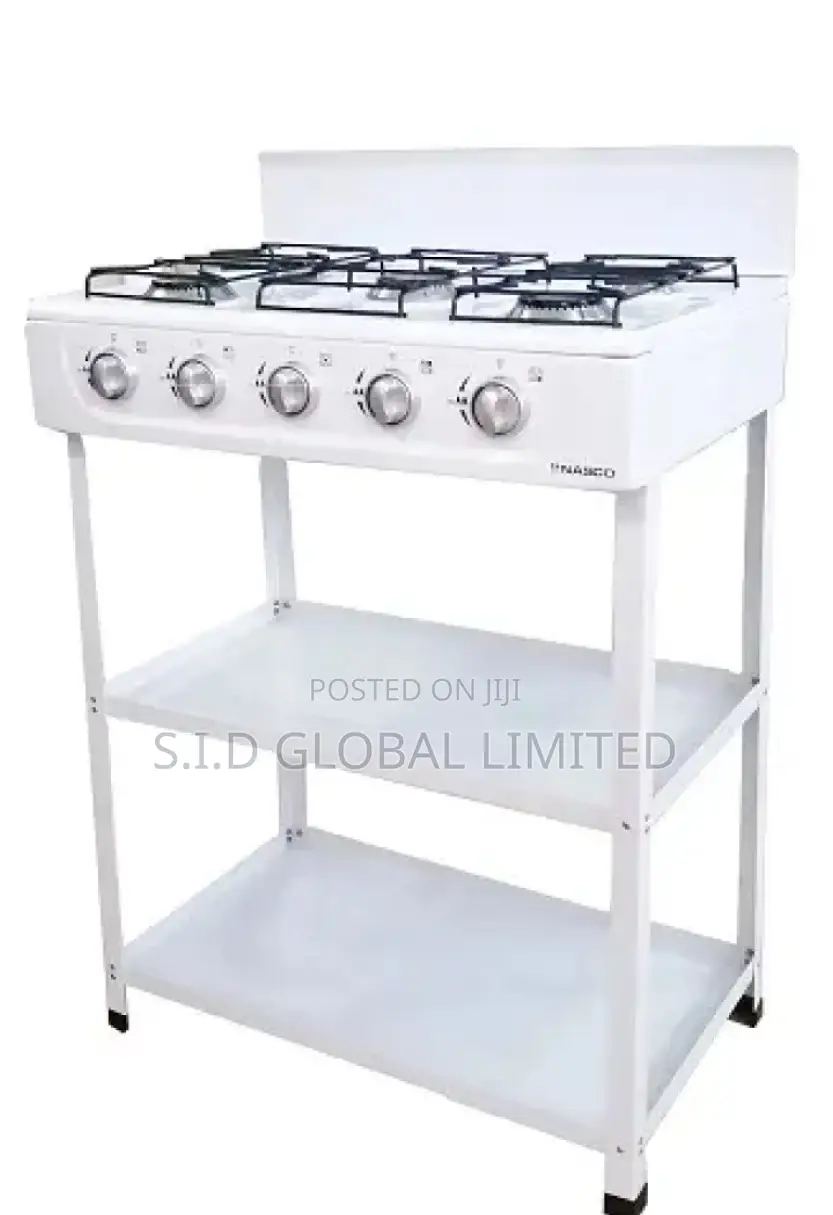 Nasco 5 Burner Gas Stove Nasgs-K5bw-S