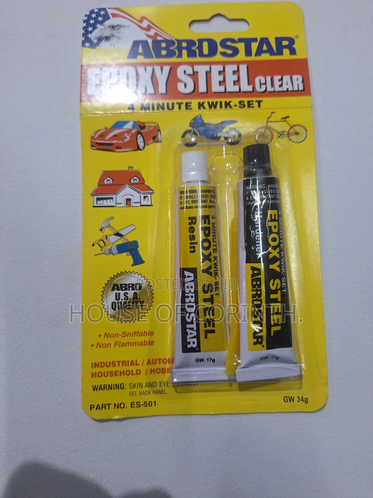 Epoxy Steel Adhesive (Clear) - ABRO-USA