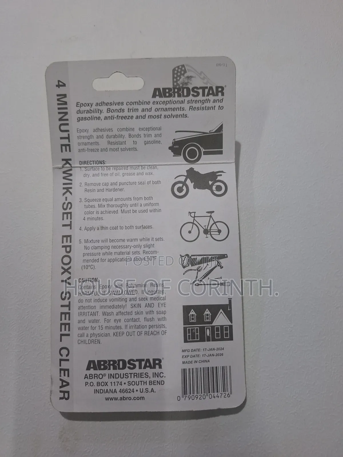 Epoxy Steel Adhesive (Clear) - ABRO-USA