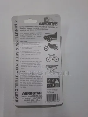 Epoxy Steel Adhesive (Clear) - ABRO-USA