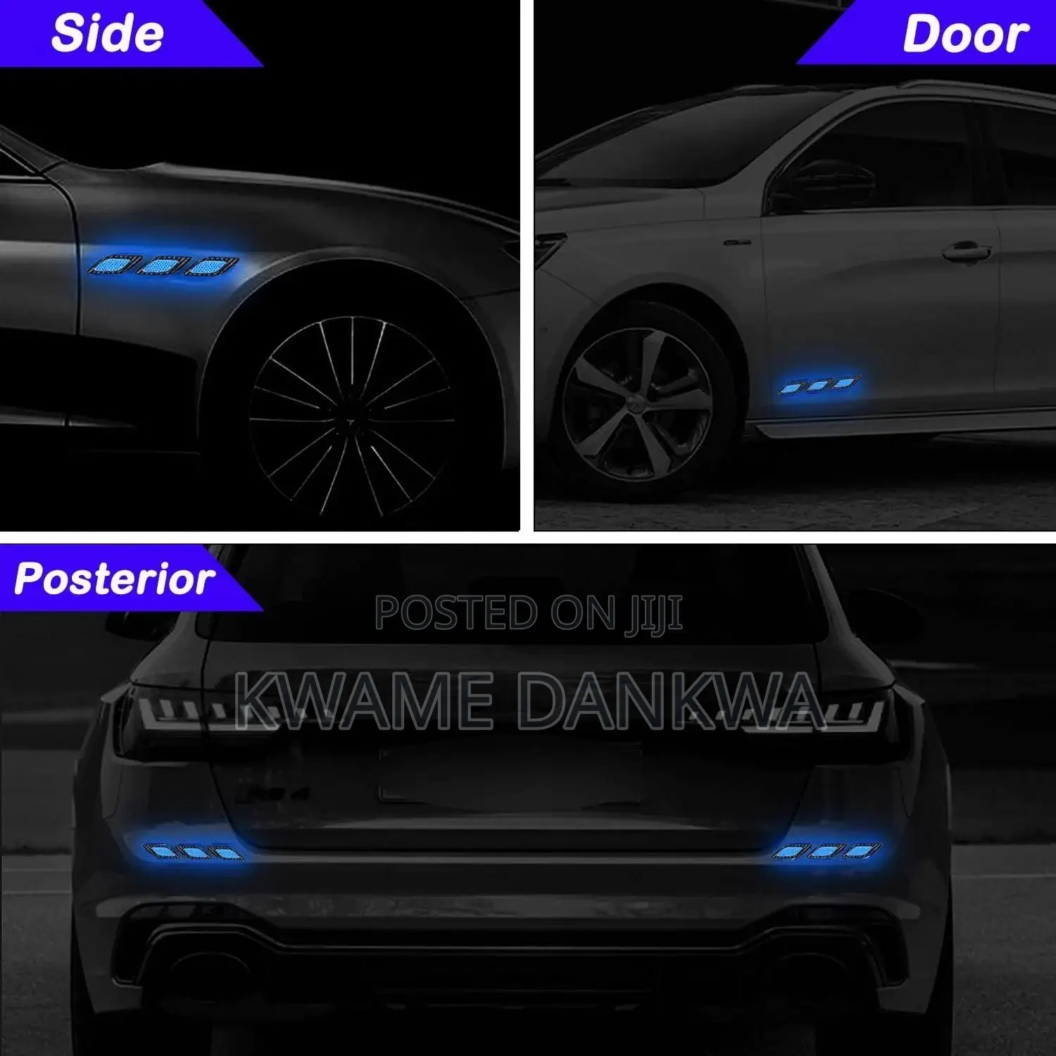 6 Finger Reflective and Decorative Fender Stickers