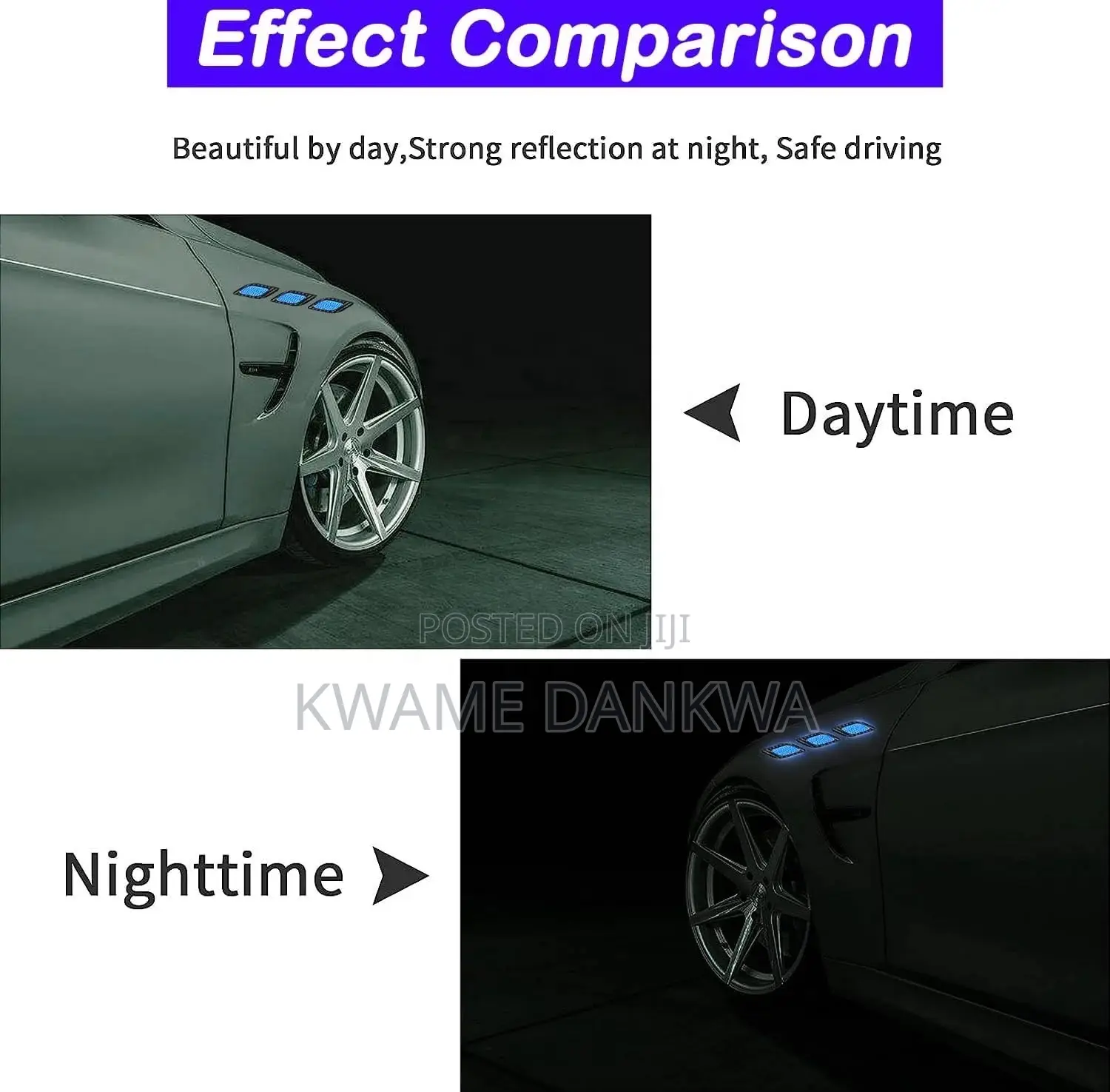 6 Finger Reflective and Decorative Fender Stickers