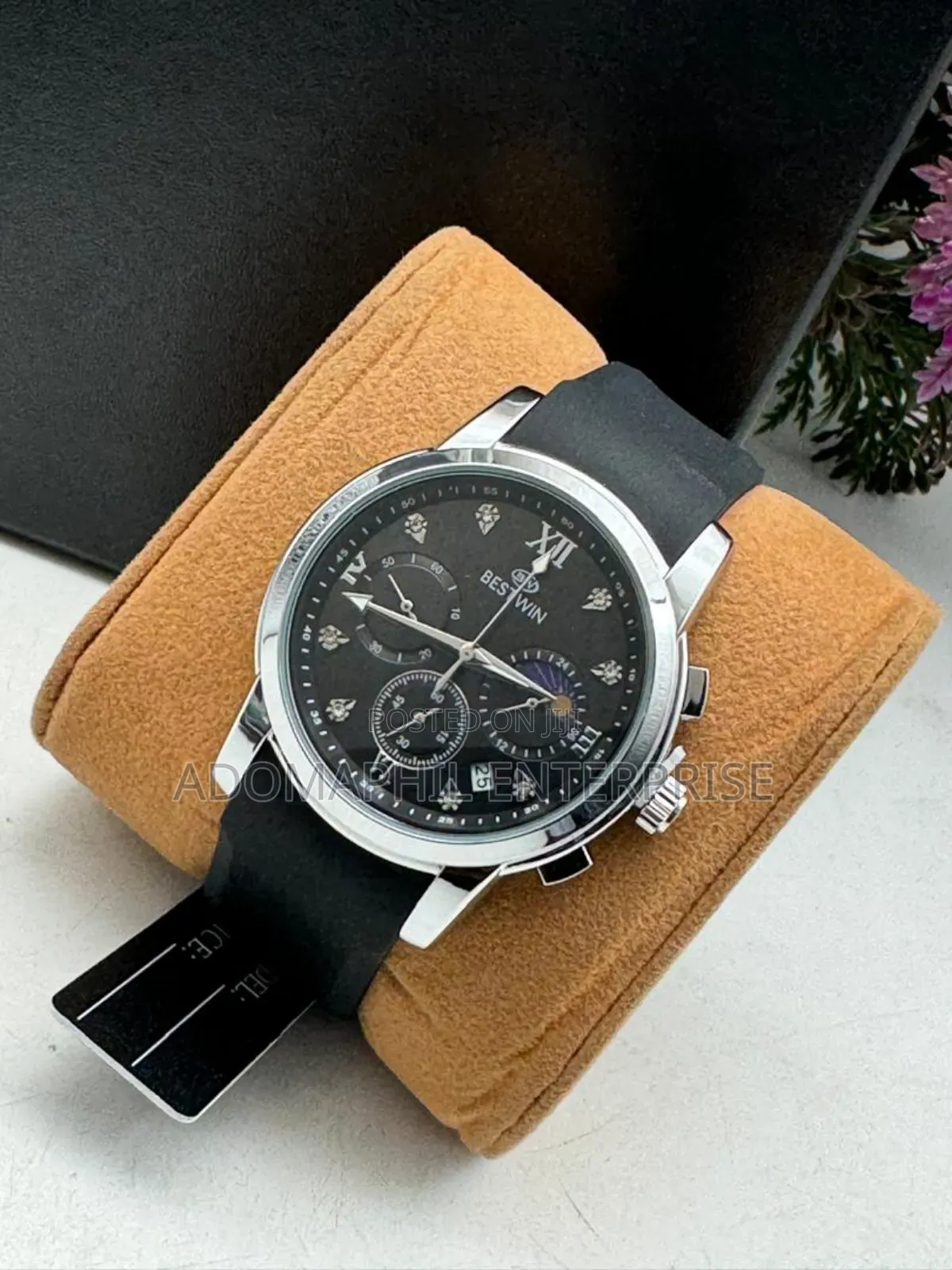 Authentic Rubber Strap Chronograph Bestwin Watch