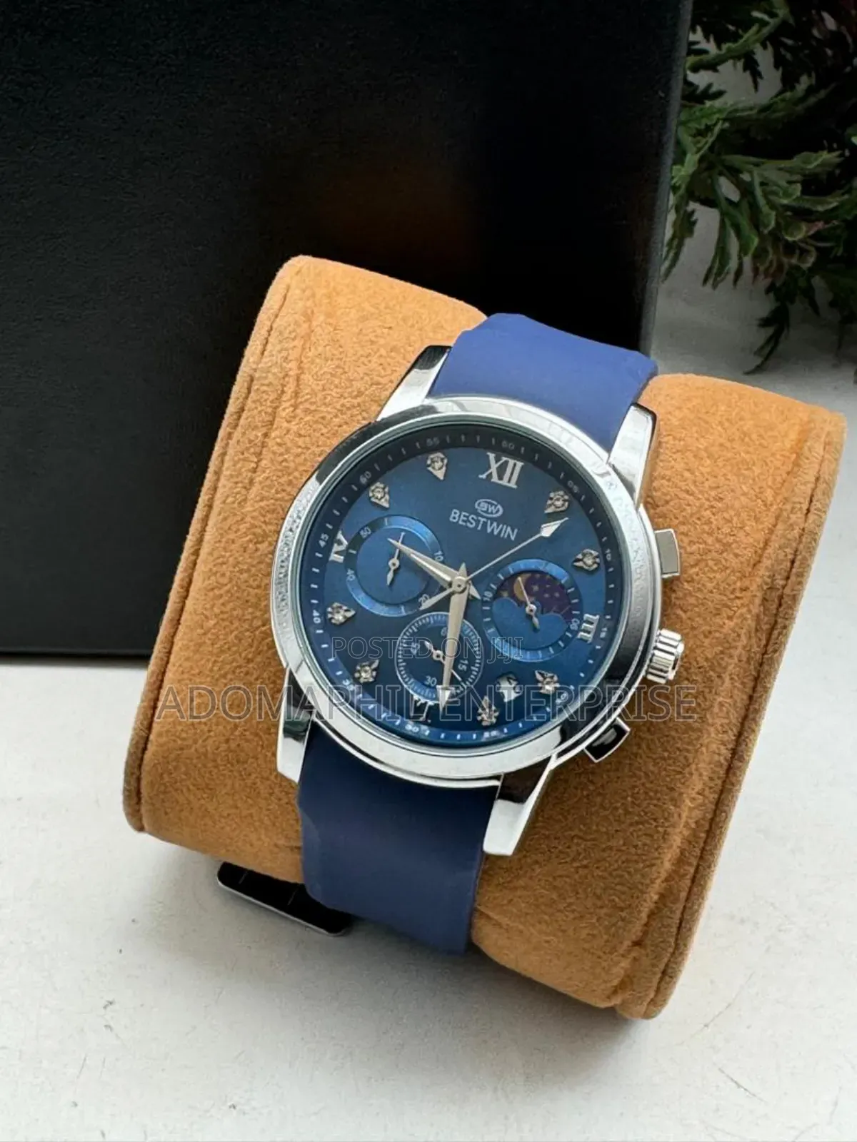 Authentic Rubber Strap Chronograph Bestwin Watch