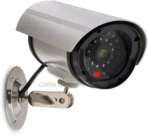 Dummy Surveillance Camera - Outdoor Deterrent Red LED Light
