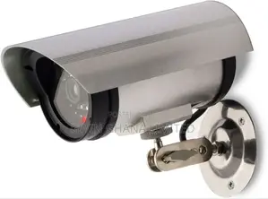Dummy Surveillance Camera - Outdoor Deterrent Red LED Light
