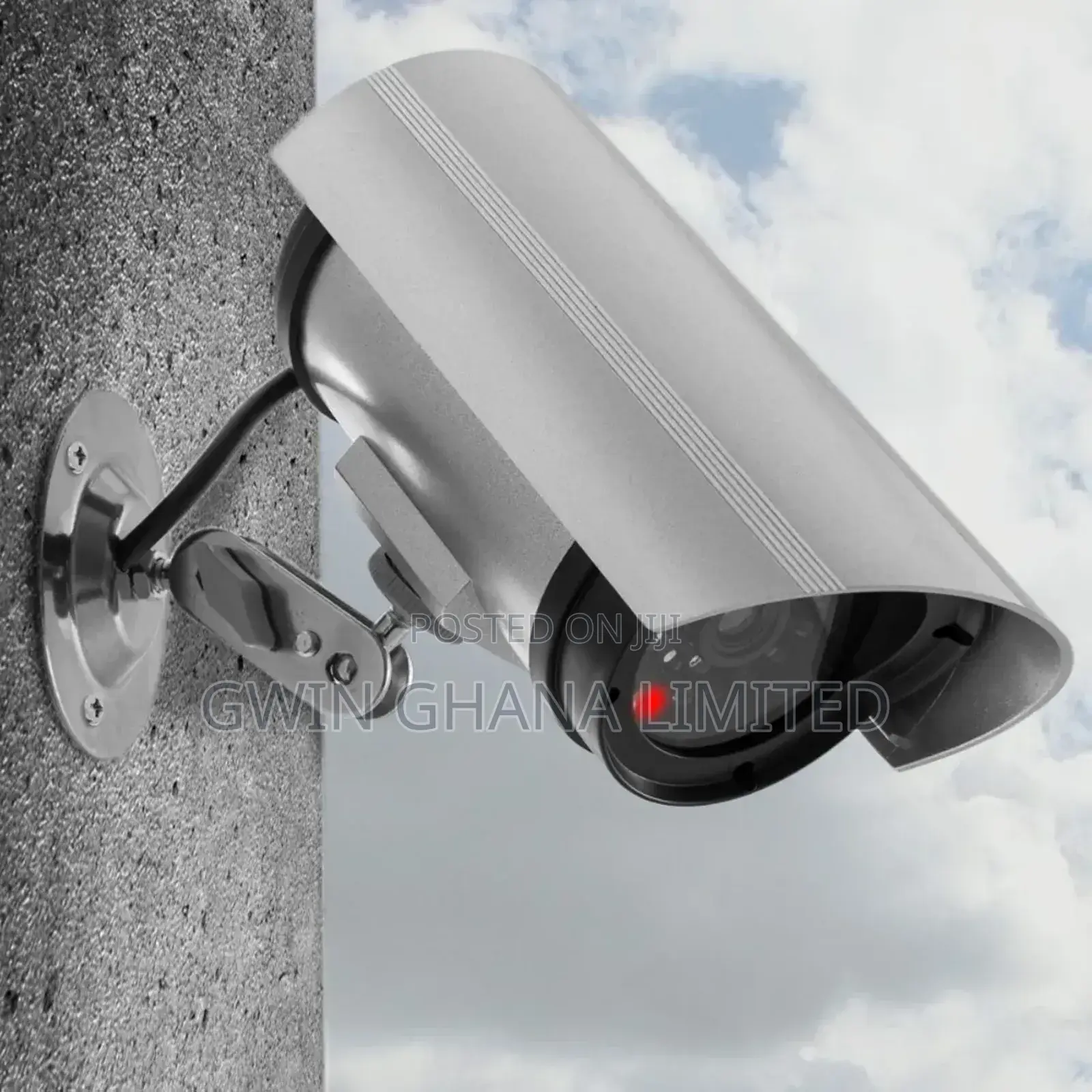 Dummy Surveillance Camera - Outdoor Deterrent Red LED Light
