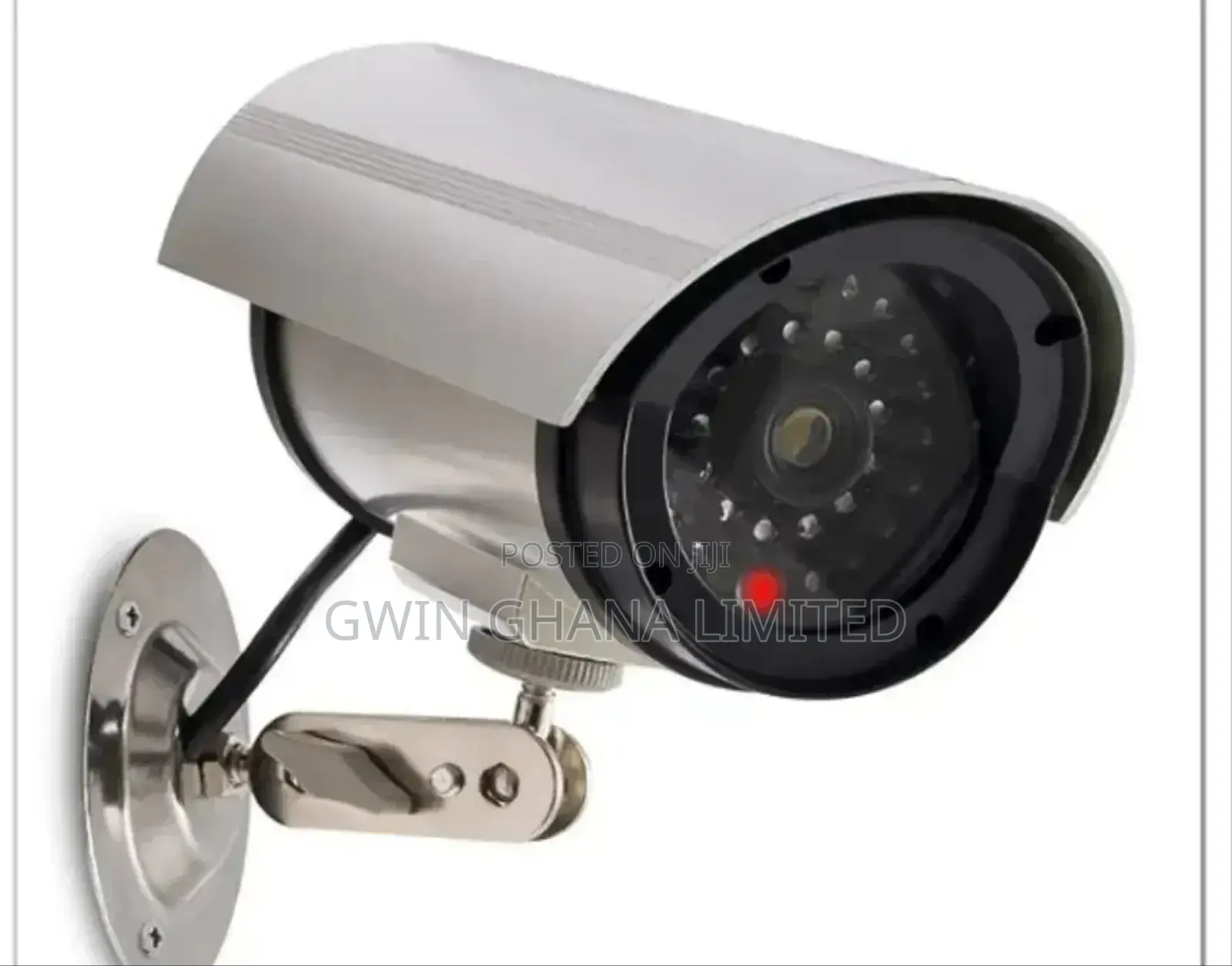 Dummy Surveillance Camera - Outdoor Deterrent Red LED Light