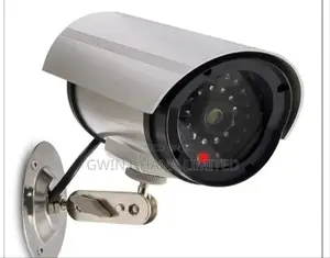Dummy Surveillance Camera - Outdoor Deterrent Red LED Light