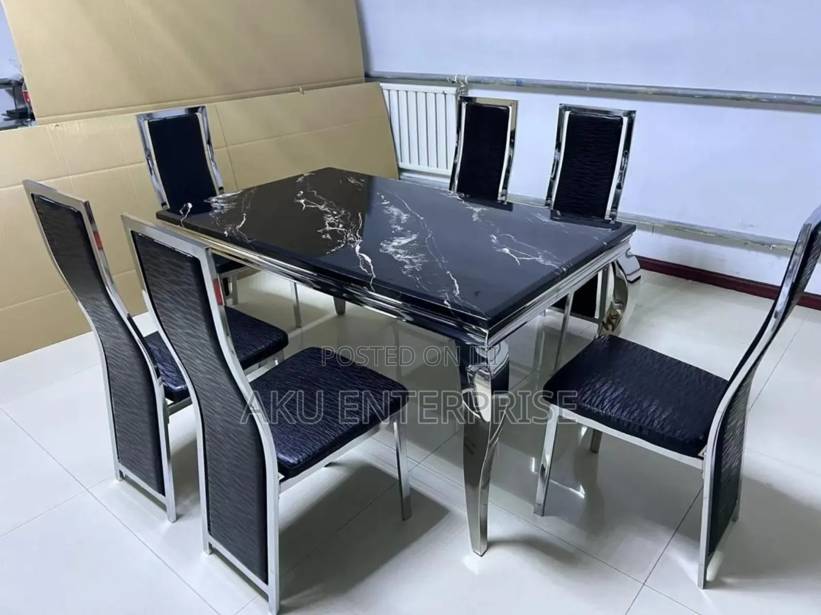 Marble Dinning Table With 6 Chairs