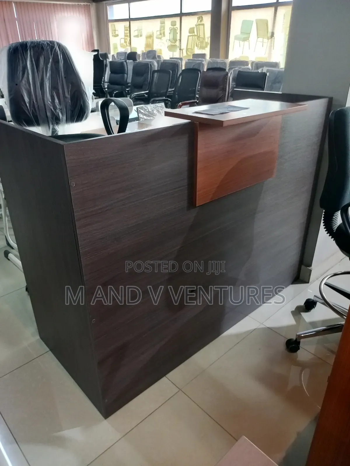 Receptionist Desk Dark Coffee