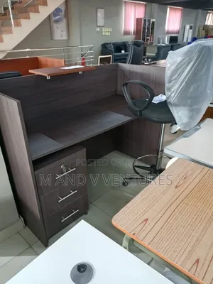 Receptionist Desk Dark Coffee