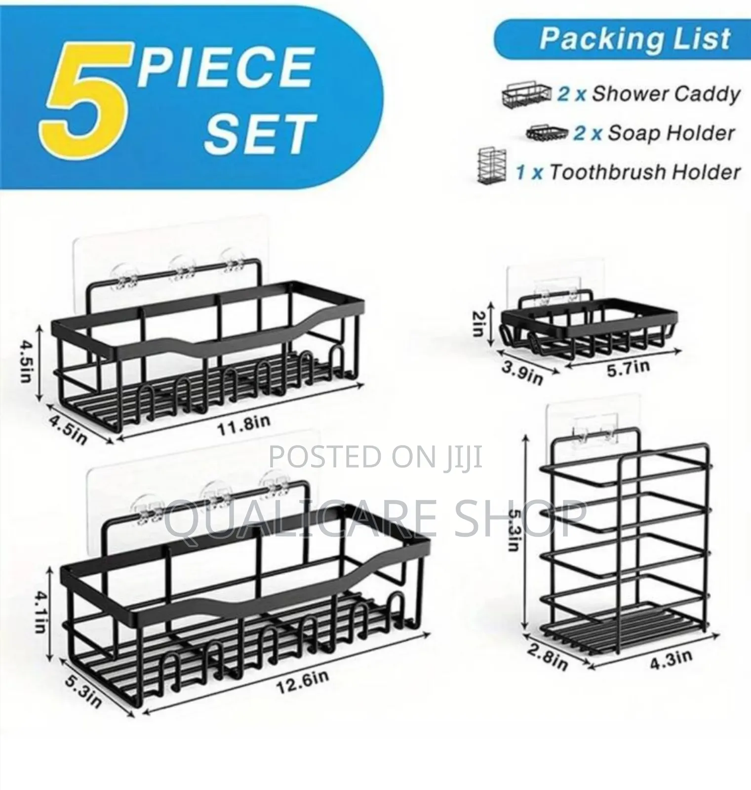 5pcs Rectangular Caddy Set