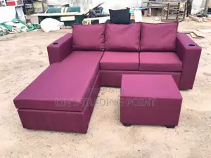 Brand New Wine L Shape Sofa Chair