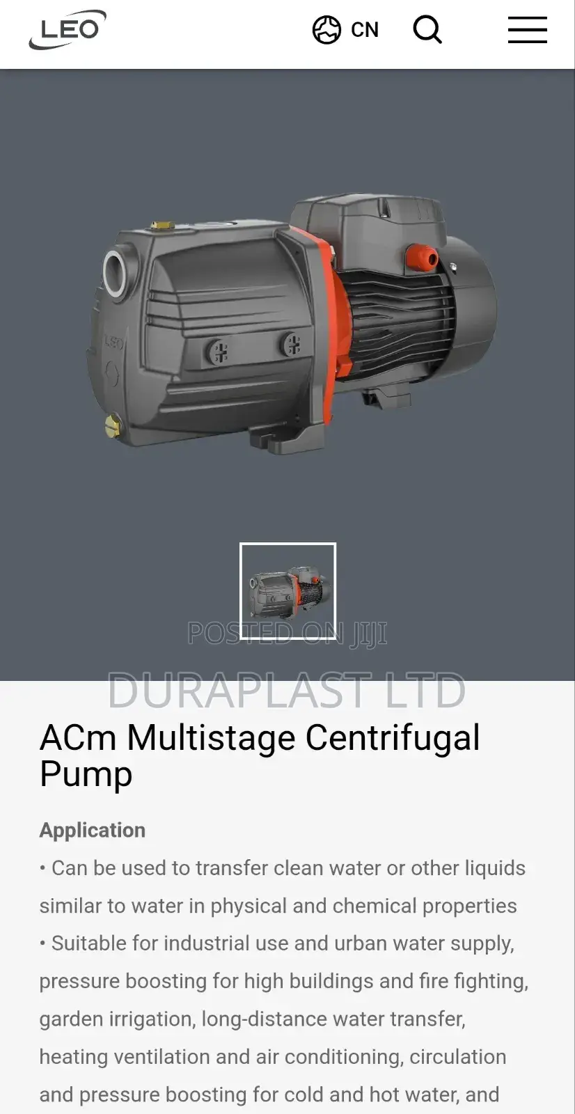 1.5hp Leo Jet Pump