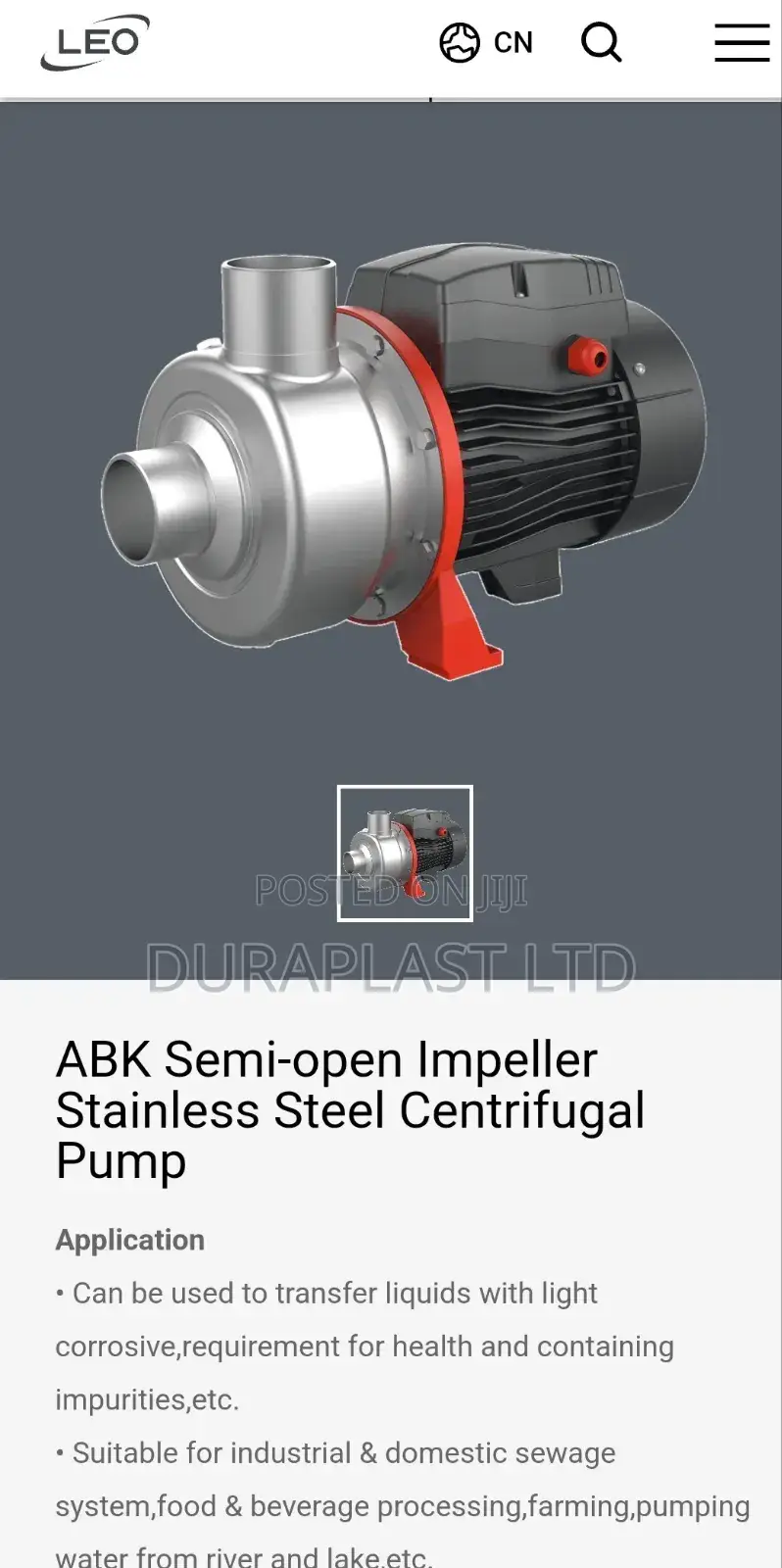 1.5hp Leo Jet Pump