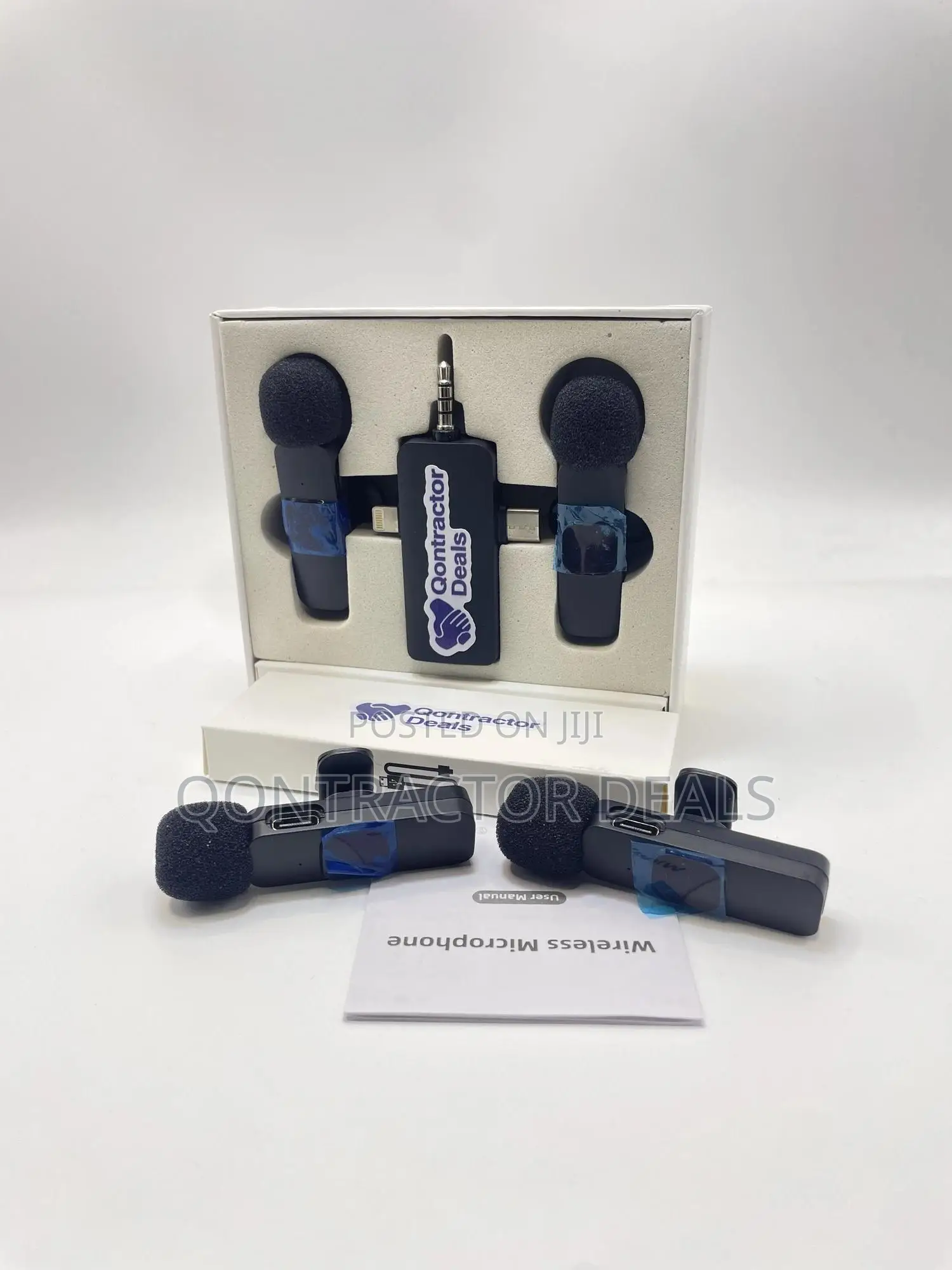 Qontractor Deals 3 in 1 Noise Cancelling Lapel Microphones