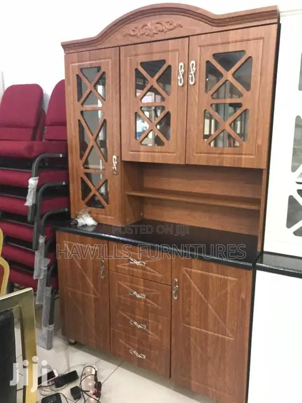 Wooden Kitchen Cabinet With Different Drawers