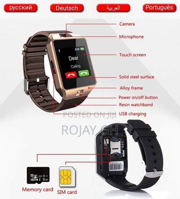 Dzo9 Sports Smartwatch Gold in Kasoa Smart Watches, Justice