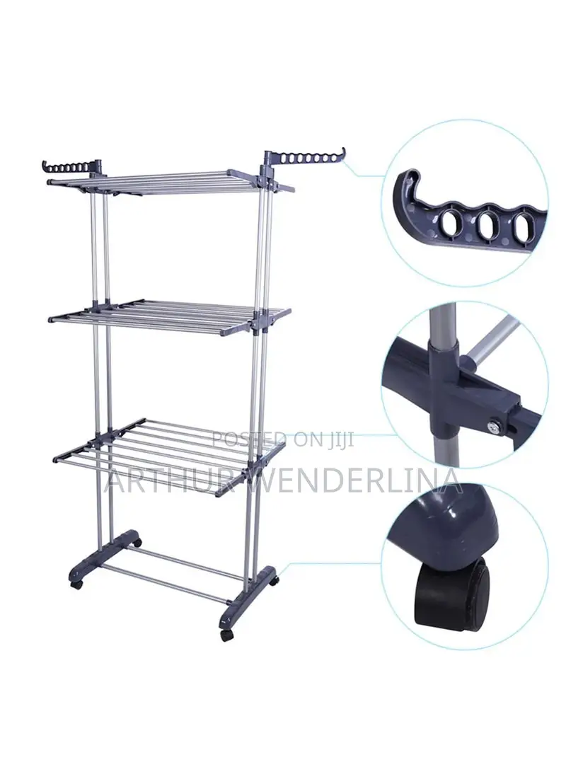 3-Layer Foldable Portable Clothes Drying Rack (