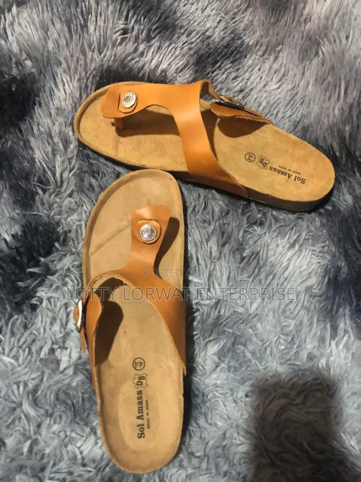 Men Leather/ Birkenstock Slippers